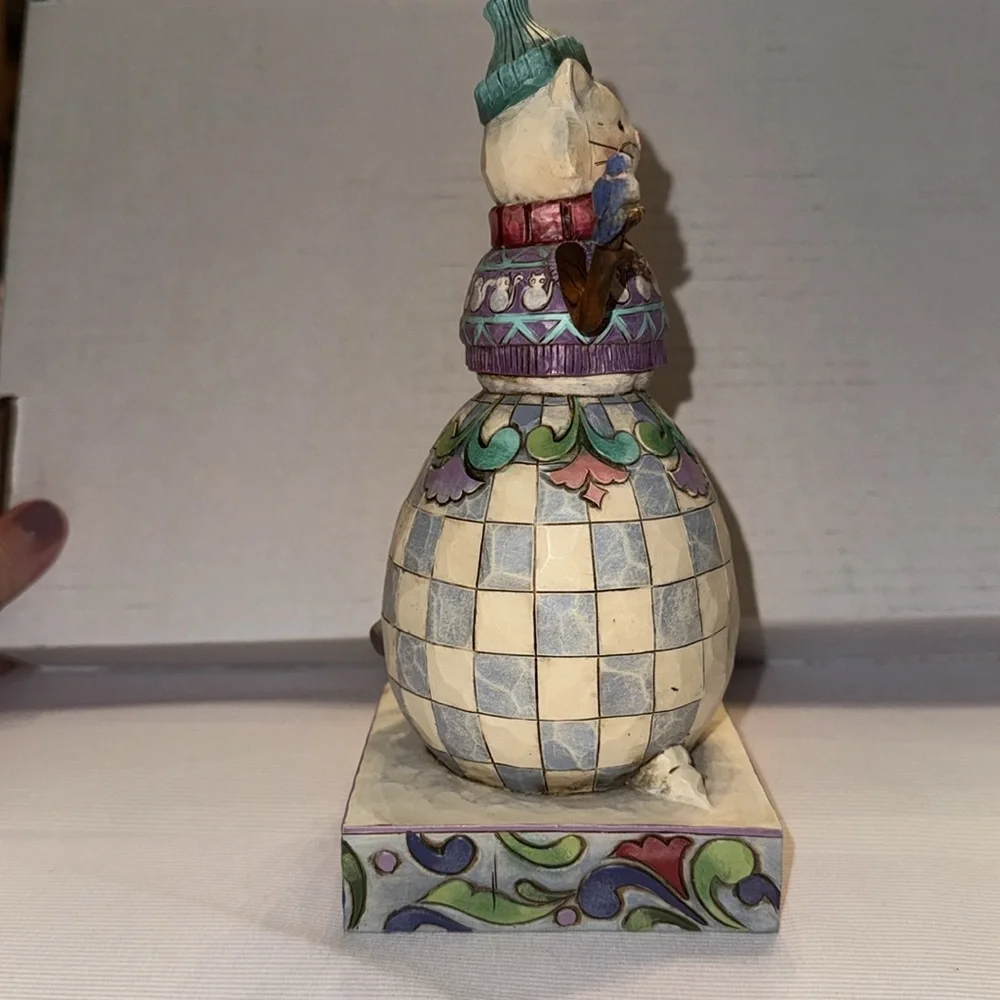 🐈⬛ NWT Jim Shore "Cool Cat" Cat Snowman Figurine - Picture 2 of 7